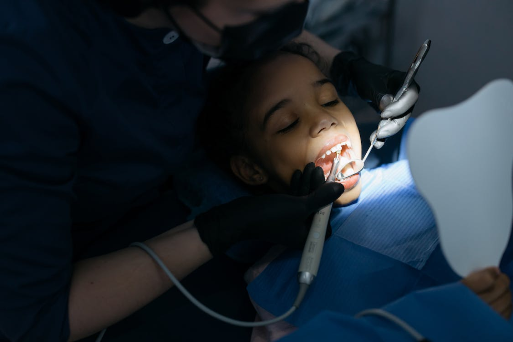 A Close-Up Shot of a Girl Having Dental Check-up