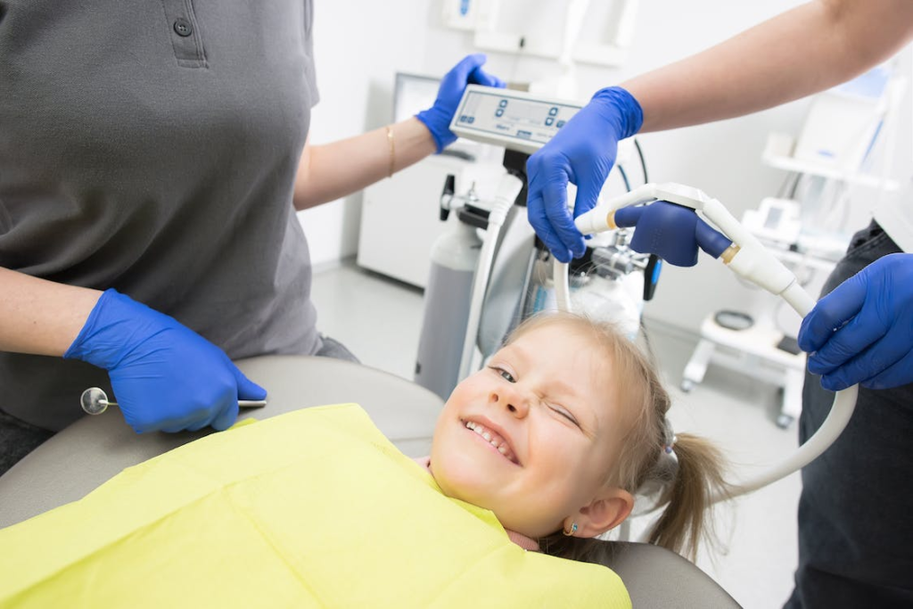 child at their dental appointment